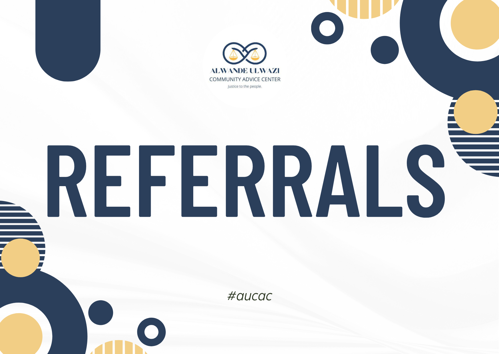 White and Blue Modern Referral Program Card
